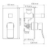 Смеситель WasserKRAFT Aller 10641WHITE для ванны скрытого монтажа