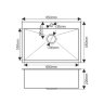 Мойка  MELANA ProfLine D6545HG 3,0/220 ЗОЛОТО врезная прямоугольная