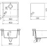 Кухонная мойка подстольного монтажа SCHOCK Quadro 50U, оникс (700509U)