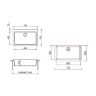 Мойка LONGRAN Cube Onyx CUG760.500 - 10
