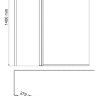 Шторка на ванну WasserKRAFT Berkel 48P02-110 Matt glass ширина 110 см