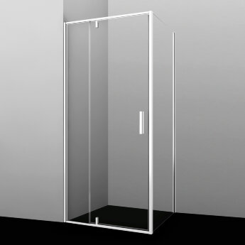 Душевой уголок прямоугольный WasserKRAFT Neime 19P18 90x100x200 см, распашная дверь, белый профиль