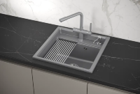 Мойка для кухни Granula Kitchen Space 5002 алюминиум, 50х51 см, квадратная