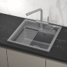 Мойка для кухни Granula Kitchen Space 5002 алюминиум, 50х51 см, квадратная