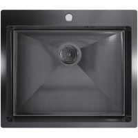 Кухонная мойка FLORACIO Steel F.5951.GMD (DECOR), вороненая сталь
