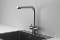 Смеситель для кухни Granula Kitchen Space 7011 сталь сатин, подключение к фильтру