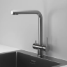Смеситель для кухни Granula Kitchen Space 7011 сталь сатин, подключение к фильтру