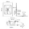 Душевой поддон WasserKRAFT Elbe 74T37, прямоугольный 140x100x2,6 см, черный