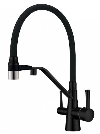 Смеситель кухонный ZORG ZR 356 YF-BLACK NICKEL