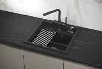 Мойка для кухни Granula Kitchen Space 5002 черный, 50х51 см, квадратная
