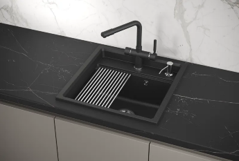 Мойка для кухни Granula Kitchen Space 5002 черный, 50х51 см, квадратная