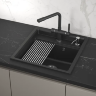 Мойка для кухни Granula Kitchen Space 5002 черный, 50х51 см, квадратная