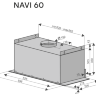 Кухонная полновстраиваемая вытяжка Konigin Navi Ivory Glass 60