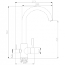 Смеситель для кухни ZORG Steel Hammer SH 713 INOX нержавеющая  сталь