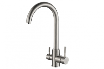 Смеситель для кухни ZORG Steel Hammer SH 713 INOX нержавеющая  сталь