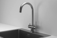 Смеситель для кухни Granula Kitchen Space 7104 сталь сатин, подключение к фильтру