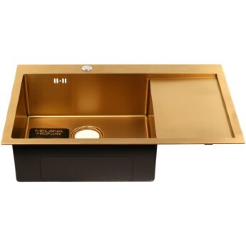 Мойка MELANA ProfLine D7851HG-L 3,0/220 ЗОЛОТО врезная прямоугольная левая