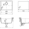 Кухонная мойка подстольного монтажа SCHOCK Quadro 60U, оникс (700517U)