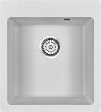 Мойка кухонная Paulmark Kante 45 PM104651-WH из искусственного камня IT-Granit, белый