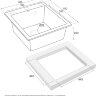 Мойка кухонная Paulmark Kante 45 PM104651-WH из искусственного камня IT-Granit, белый