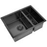 Мойка кухонная ZORG ZL R 580-2-440 GRAFIT графит