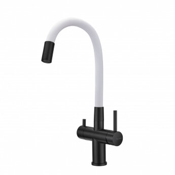 Смеситель для кухни Milacio Ultra Total Black + White MCU.560.TBW