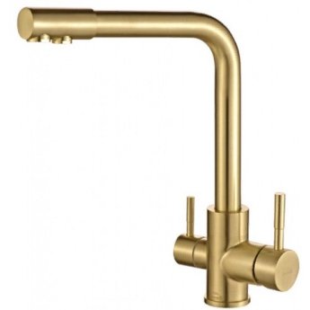 Смеситель для кухни ZORG Steel Hammer SH 801 INOX BRONZE PVD