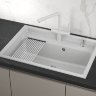 Мойка для кухни Granula Kitchen Space 7301 арктик, 73х51 см, прямоугольная