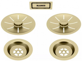 Набор декоративных элементов blanco C-overflow и InFino® Satin Gold (две чаши) 203477