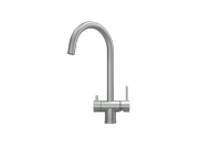 Смеситель для кухни Granula Kitchen Space 7104 сталь матовая, подключение к фильтру