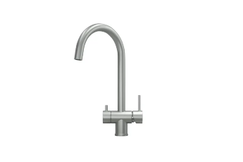 Смеситель для кухни Granula Kitchen Space 7104 сталь матовая, подключение к фильтру