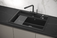 Мойка для кухни Granula Kitchen Space 7301 шварц, 73х51 см, прямоугольная
