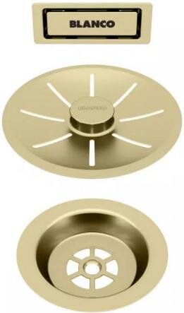 Набор декоративных элементов Blanco C-overflow и InFino® Satin Gold (одна чаша) 203476