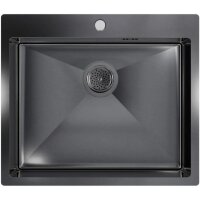 Кухонная мойка FLORACIO Steel F.5751.GM, вороненая сталь