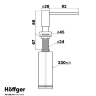 Дозатор для жидких моющих средств Höffger 004 Satin