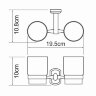 Стакан для зубных щеток двойной WasserKRAFT Oder K-3028D