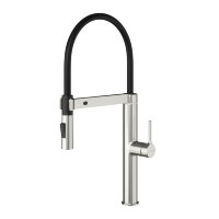 Сенсорный смеситель для кухни с гибким изливом Wasserkraft A8827 никель
