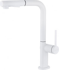 Смеситель Paulmark Neo Starke Ne214419-WH для кухонной мойки, белый матовый