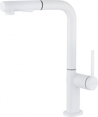 Смеситель Paulmark Neo Starke Ne214419-WH для кухонной мойки, белый матовый