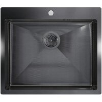 Кухонная мойка FLORACIO Steel F.5751.GMD (DECOR), вороненая сталь