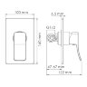 Смеситель WasserKRAFT Aller 10651WHITE для душа скрытого монтажа