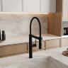 Сенсорный смеситель для кухни с гибким изливом Wasserkraft A8867 черный Soft-touch