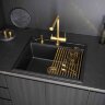 Встраиваемый дозатор Paulmark Decus D004-G для жидкого мыла, золото