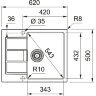 Мойка кухонная Franke s2d 611-62/500 серый