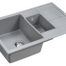 Мойка кухонная Paulmark Flugen 60/1.5 PM237850-GRM из искусственного камня IT-Granit, серый металлик
