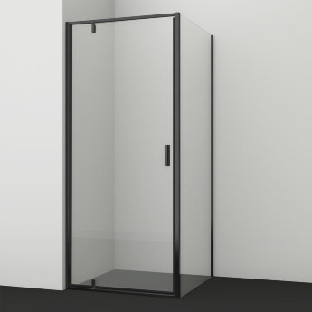 Душевой уголок WasserKRAFT Elbe 74P29 80x100x200 см, распашная дверь, черный профиль