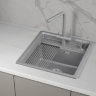 Мойка для кухни Granula Kitchen Space 5002i алюминиум, 50х51 см, квадратная