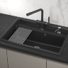 Мойка для кухни Granula Kitchen Space 7301 черный, 73х51 см, прямоугольная