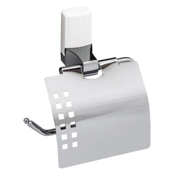 Держатель туалетной бумаги WasserKRAFT Leine K-5025WHITE с крышкой