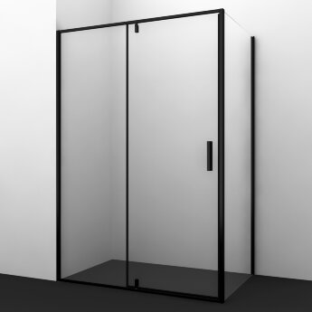 Душевой уголок WasserKRAFT Elbe 74P20 90x80x200 см, распашная дверь, черный профиль